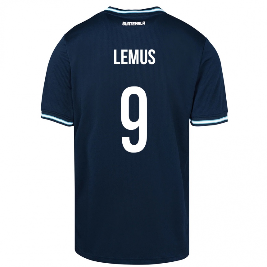 Vaikiškas Gvatemala Erick Lemus #9 Mėlyna Išvykos Marškinėliai 24-26 T-Shirt