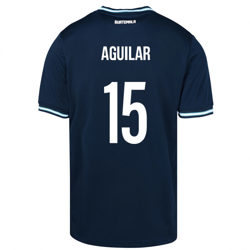 Vaikiškas Gvatemala Carlos Aguilar #15 Mėlyna Išvykos Marškinėliai 24-26 T-Shirt