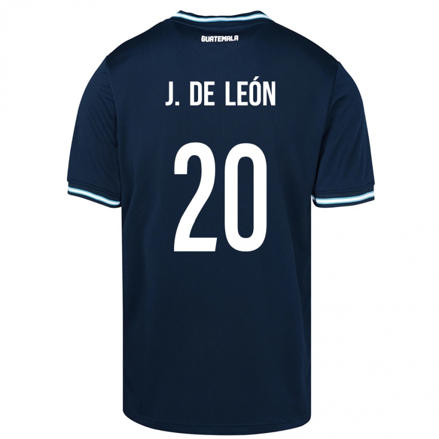 Vaikiškas Gvatemala Jorge De León #20 Mėlyna Išvykos Marškinėliai 24-26 T-Shirt