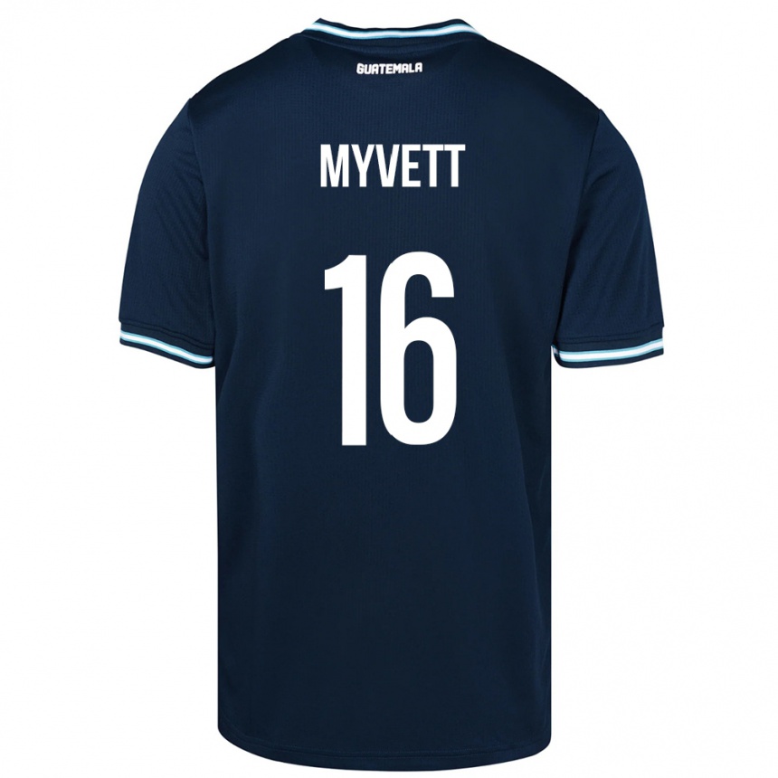 Vaikiškas Gvatemala Jemery Myvett #16 Mėlyna Išvykos Marškinėliai 24-26 T-Shirt