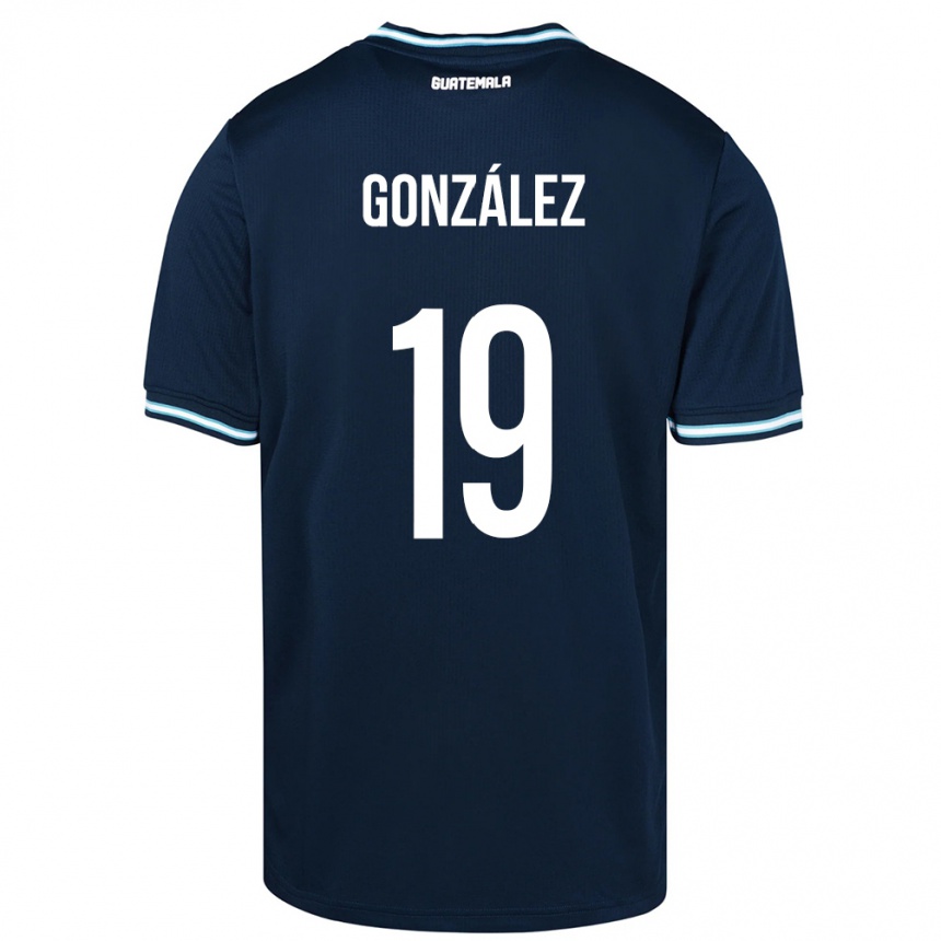 Vaikiškas Gvatemala Karen González #19 Mėlyna Išvykos Marškinėliai 24-26 T-Shirt