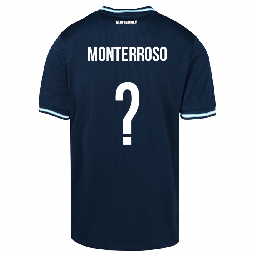 Vaikiškas Gvatemala María Monterroso #0 Mėlyna Išvykos Marškinėliai 24-26 T-Shirt