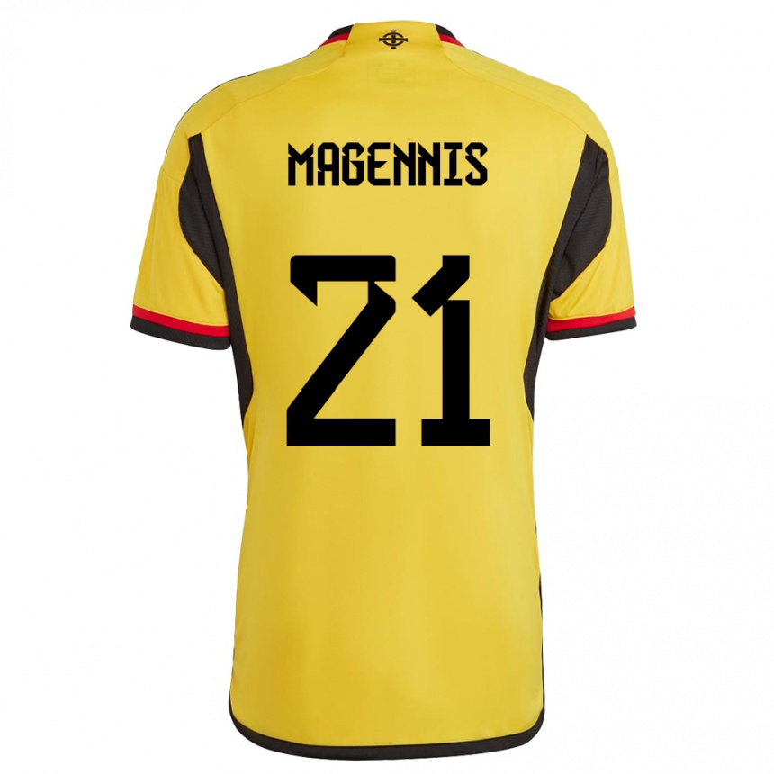 Vaikiškas Šiaurės Airija Josh Magennis #21 Baltas Išvykos Marškinėliai 24-26 T-Shirt