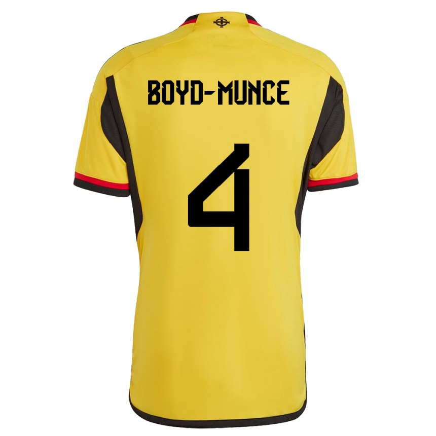 Vaikiškas Šiaurės Airija Caolan Boyd-Munce #4 Baltas Išvykos Marškinėliai 24-26 T-Shirt