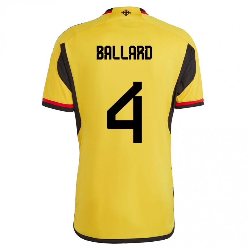 Vaikiškas Šiaurės Airija Daniel Ballard #4 Baltas Išvykos Marškinėliai 24-26 T-Shirt