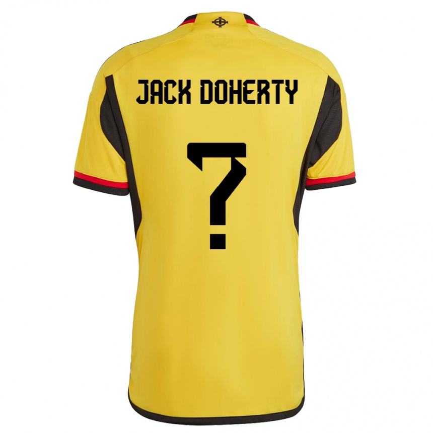 Vaikiškas Šiaurės Airija Jack Doherty #0 Baltas Išvykos Marškinėliai 24-26 T-Shirt