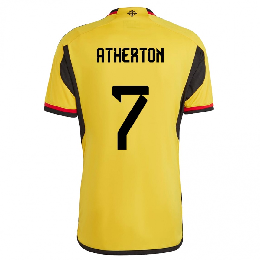 Vaikiškas Šiaurės Airija Chris Atherton #7 Baltas Išvykos Marškinėliai 24-26 T-Shirt