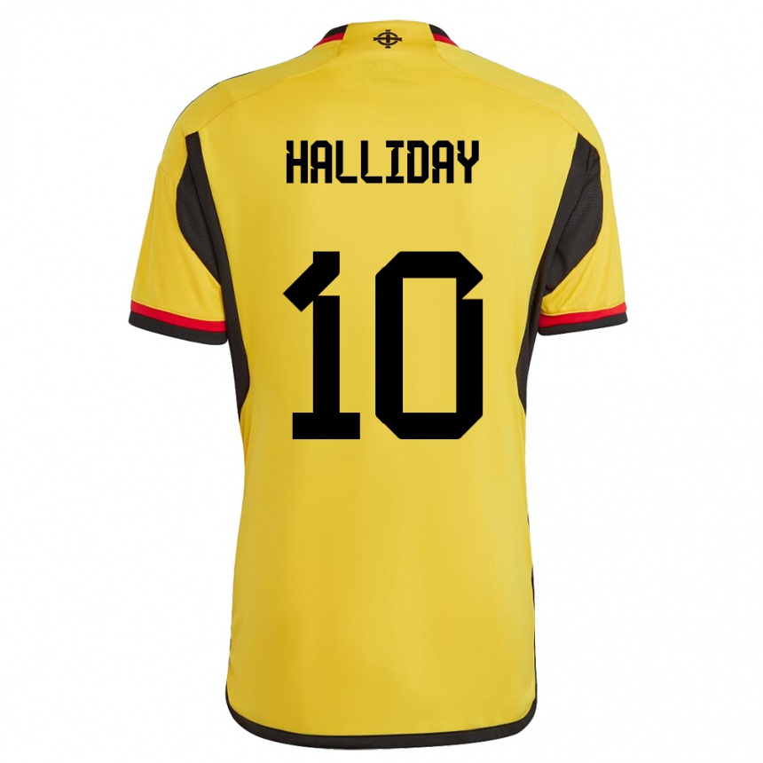 Vaikiškas Šiaurės Airija Keri Halliday #10 Baltas Išvykos Marškinėliai 24-26 T-Shirt