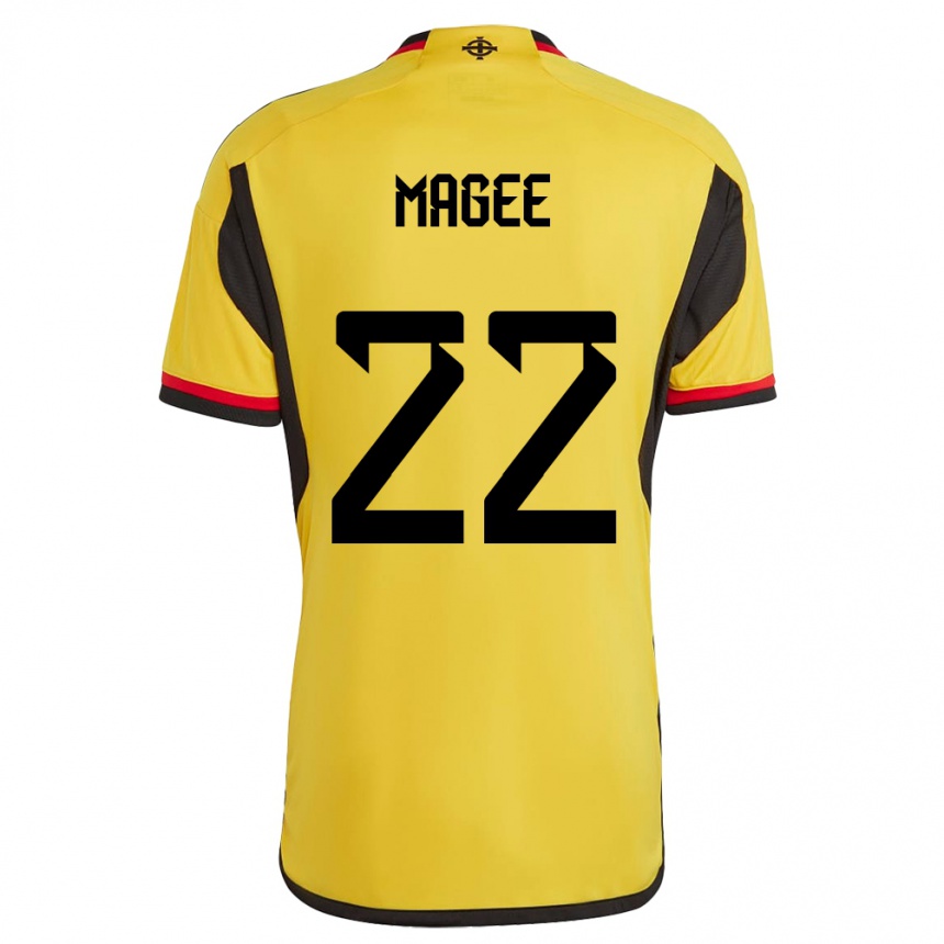 Vaikiškas Šiaurės Airija Abbie Magee #22 Baltas Išvykos Marškinėliai 24-26 T-Shirt