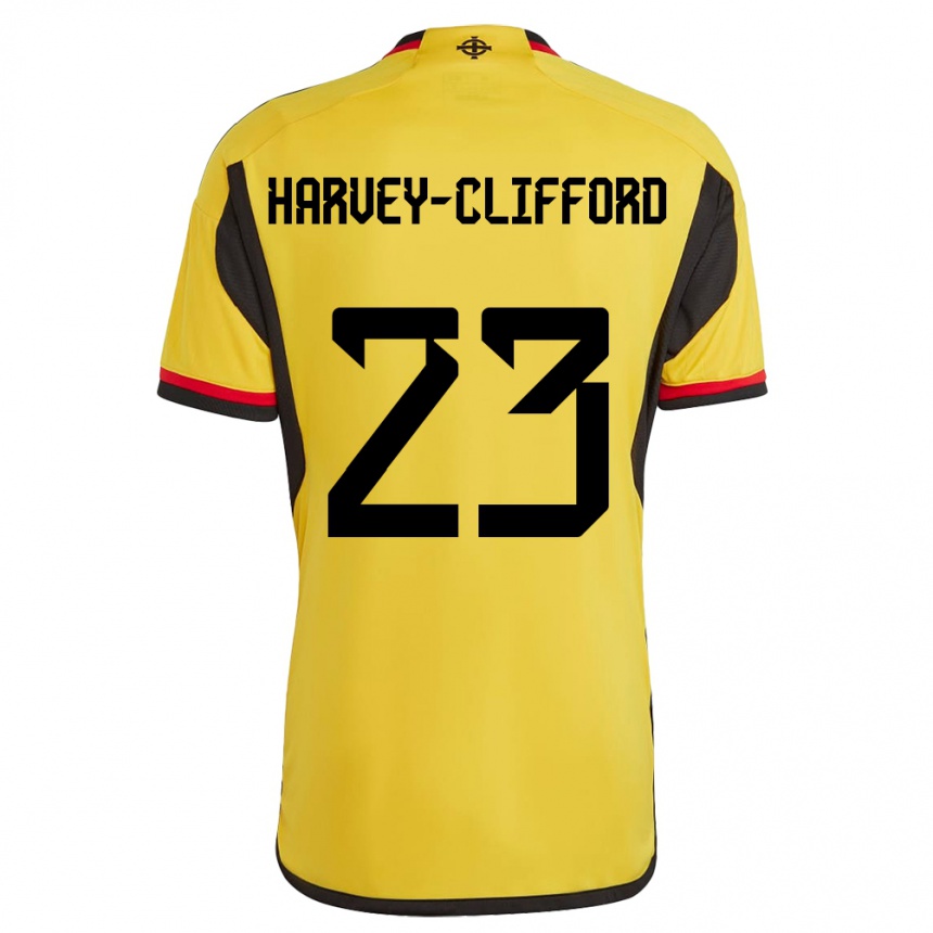 Vaikiškas Šiaurės Airija Maddy Harvey-Clifford #23 Baltas Išvykos Marškinėliai 24-26 T-Shirt