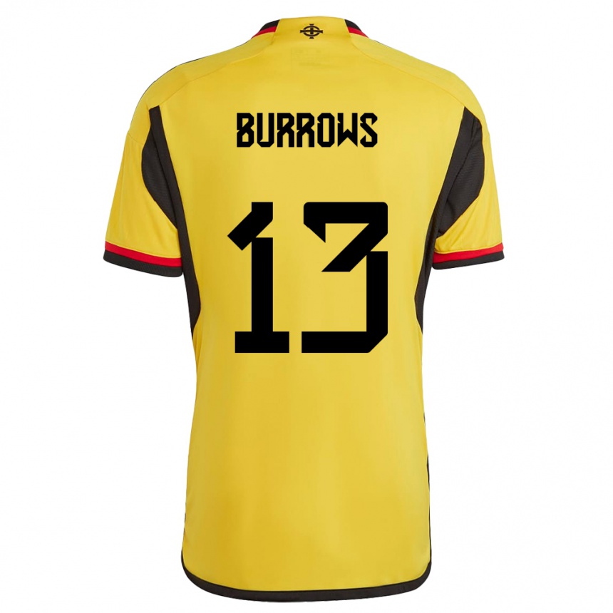 Vaikiškas Šiaurės Airija Kelsie Burrows #13 Baltas Išvykos Marškinėliai 24-26 T-Shirt