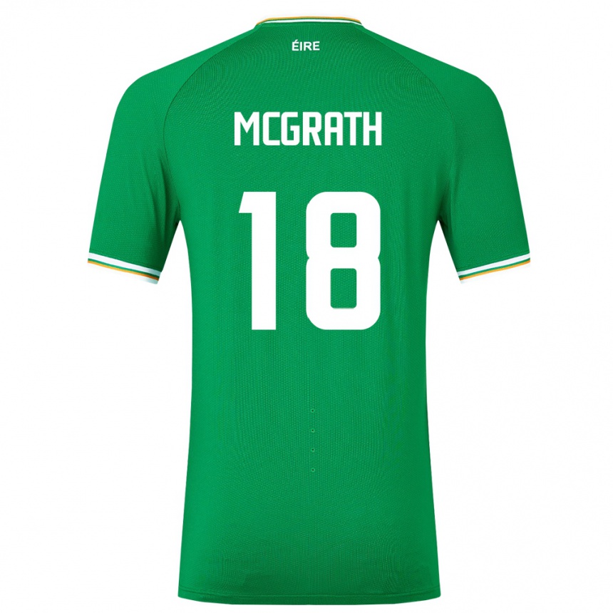 Vyrai Airijos Sala Jamie Mcgrath #18 Žalias Namų Marškinėliai 24-26 T-Shirt