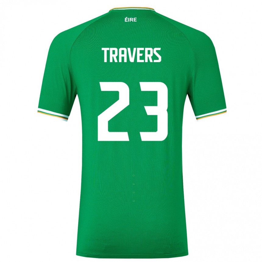 Vyrai Airijos Sala Mark Travers #23 Žalias Namų Marškinėliai 24-26 T-Shirt