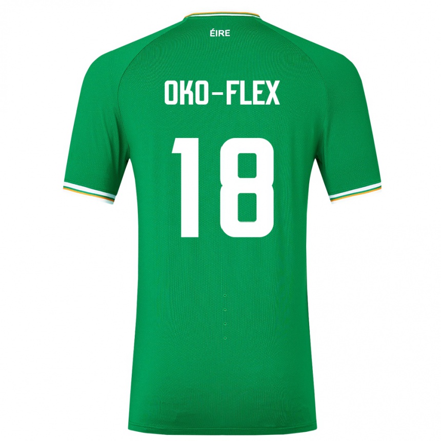 Vyrai Airijos Sala Armstrong Oko-Flex #18 Žalias Namų Marškinėliai 24-26 T-Shirt