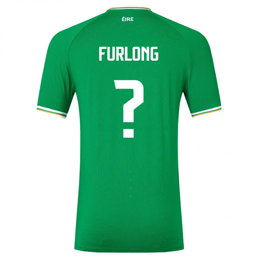 Vyrai Airijos Sala James Furlong #0 Žalias Namų Marškinėliai 24-26 T-Shirt