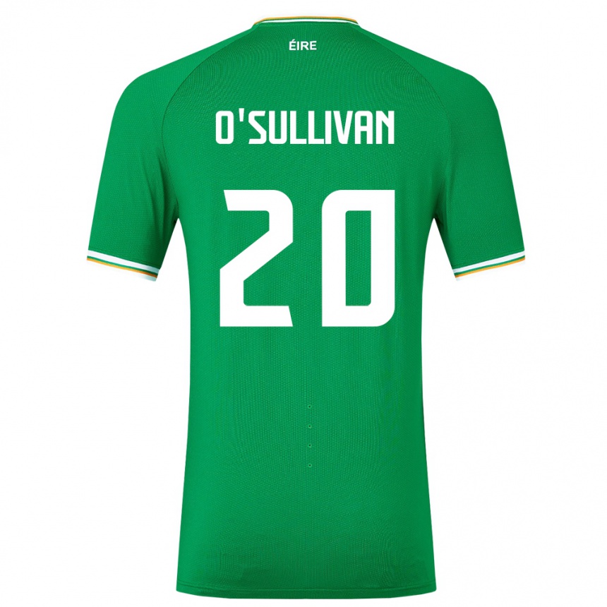 Vyrai Airijos Sala Cathal O'sullivan #20 Žalias Namų Marškinėliai 24-26 T-Shirt