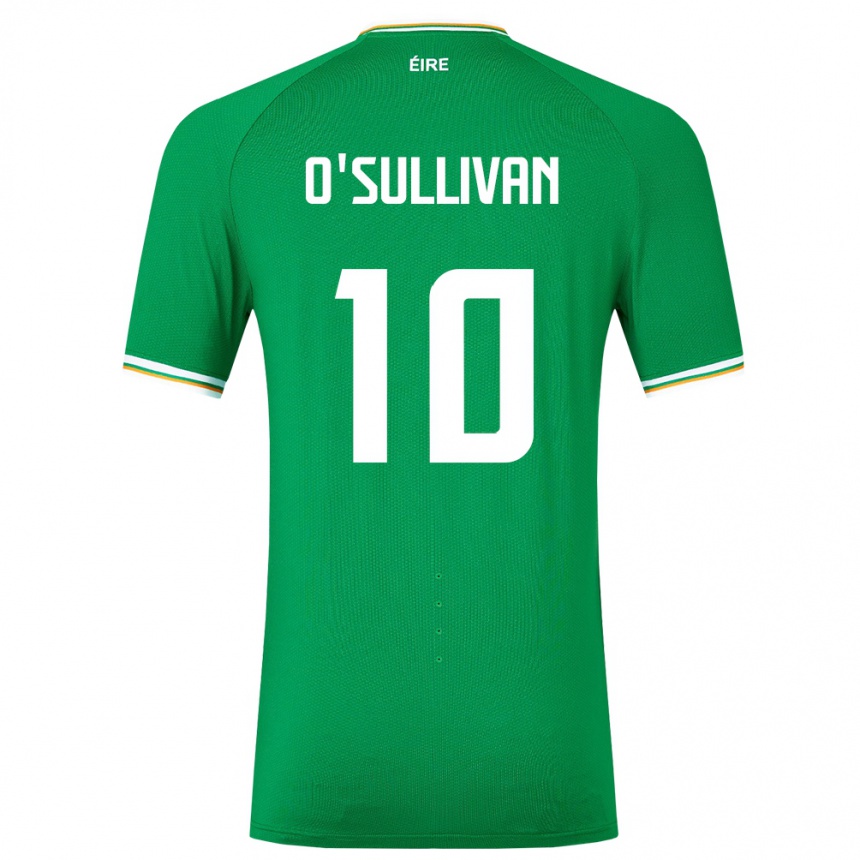 Vyrai Airijos Sala Denise O'sullivan #10 Žalias Namų Marškinėliai 24-26 T-Shirt