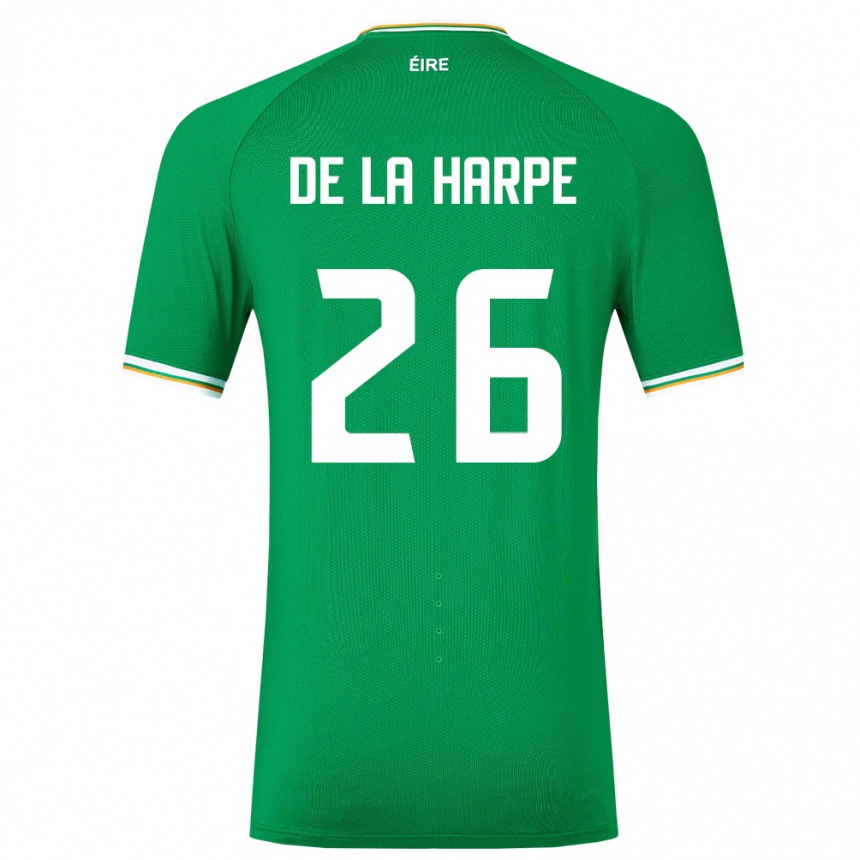 Vyrai Airijos Sala Deborah-Anne De La Harpe #26 Žalias Namų Marškinėliai 24-26 T-Shirt