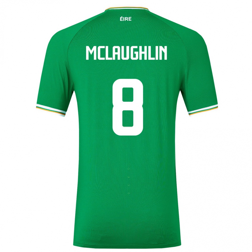 Vyrai Airijos Sala Roma Mclaughlin #8 Žalias Namų Marškinėliai 24-26 T-Shirt
