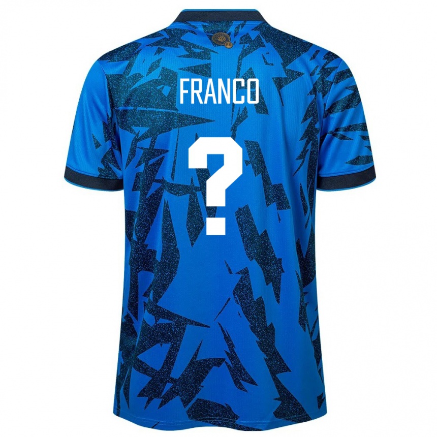 Vyrai Salvadoras Daniel Franco #0 Mėlyna Namų Marškinėliai 24-26 T-Shirt