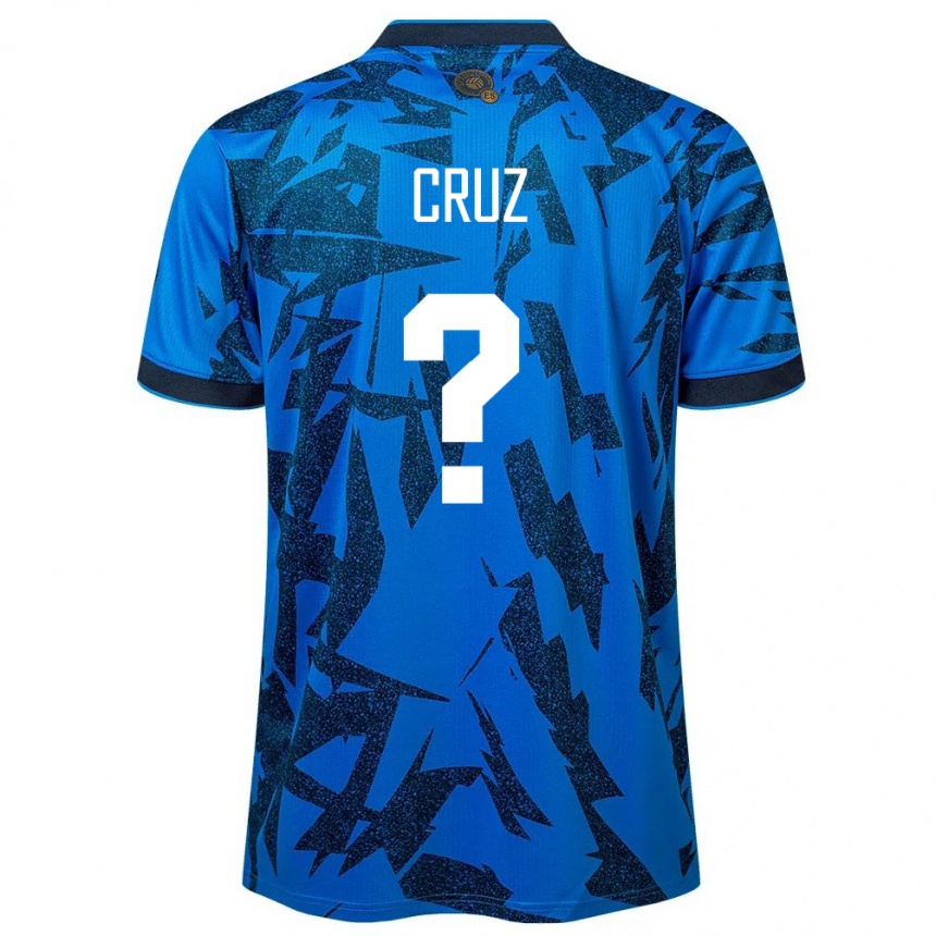 Vyrai Salvadoras Reina Cruz #0 Mėlyna Namų Marškinėliai 24-26 T-Shirt