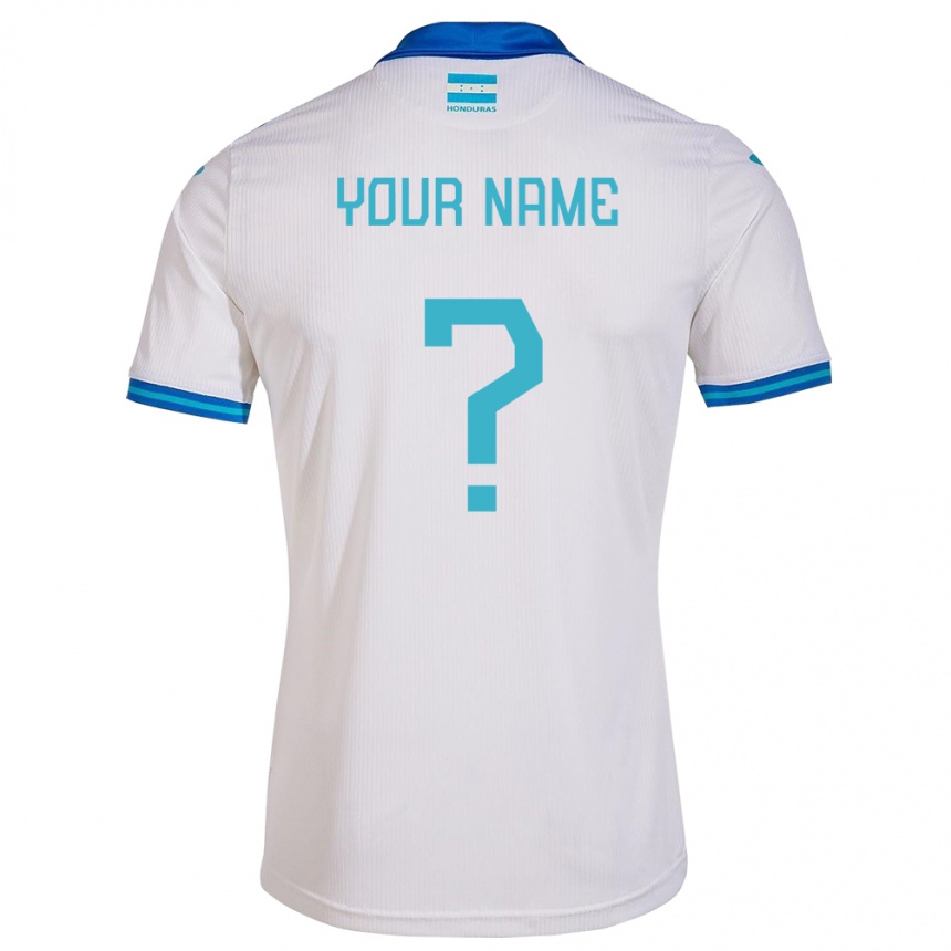 Vyrai Hondūras Jūsų Vardas #0 Baltas Namų Marškinėliai 24-26 T-Shirt