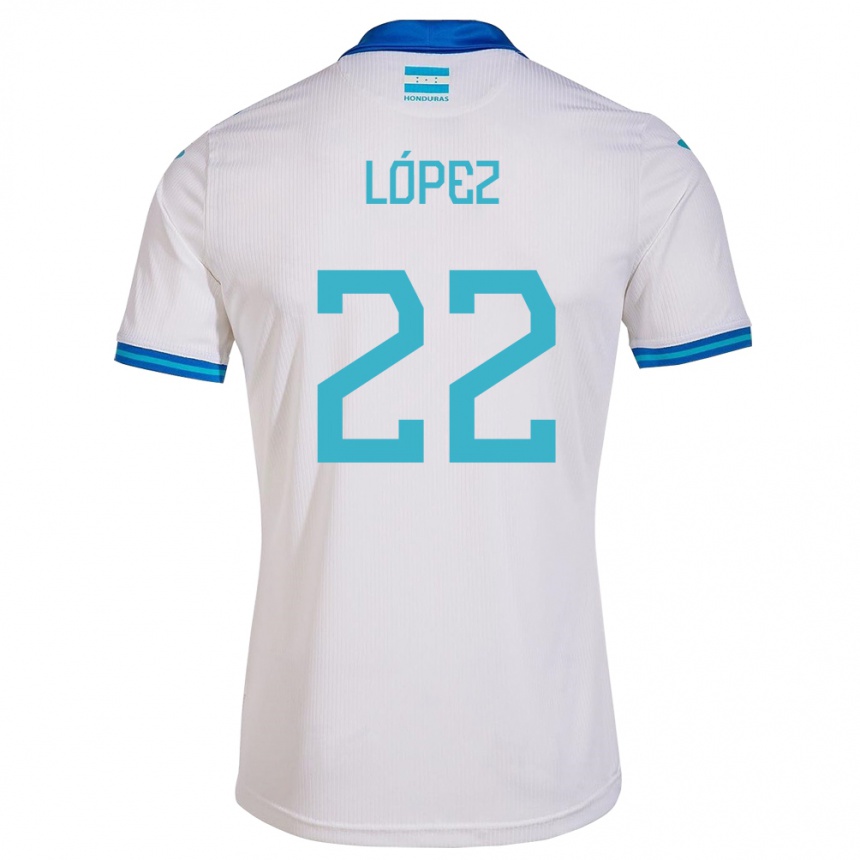 Vyrai Hondūras Luis López #22 Baltas Namų Marškinėliai 24-26 T-Shirt