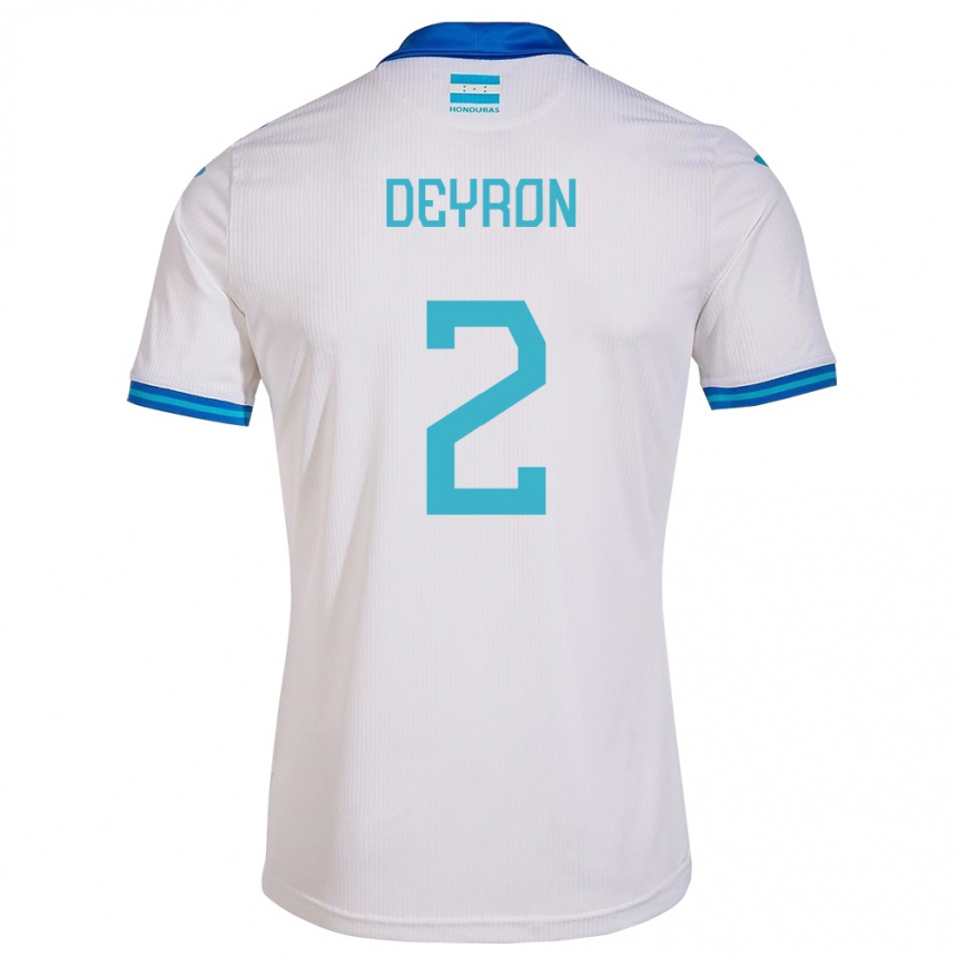 Vyrai Hondūras Deyron Martínez #2 Baltas Namų Marškinėliai 24-26 T-Shirt