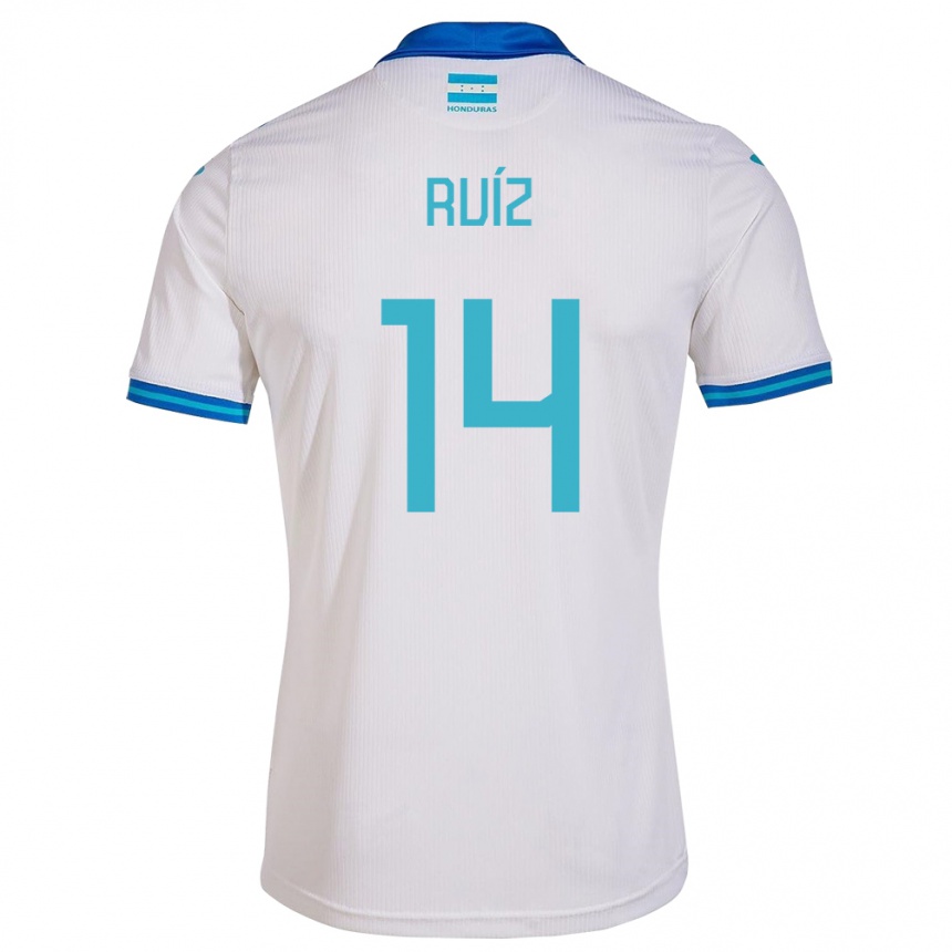 Vyrai Hondūras David Ruíz #14 Baltas Namų Marškinėliai 24-26 T-Shirt