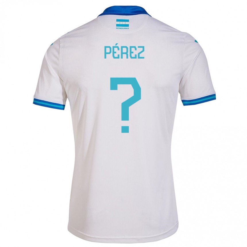 Vyrai Hondūras Stedman Pérez #0 Baltas Namų Marškinėliai 24-26 T-Shirt