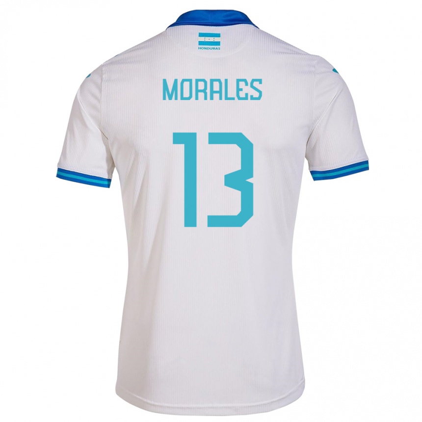 Vyrai Hondūras Maikol Morales #13 Baltas Namų Marškinėliai 24-26 T-Shirt