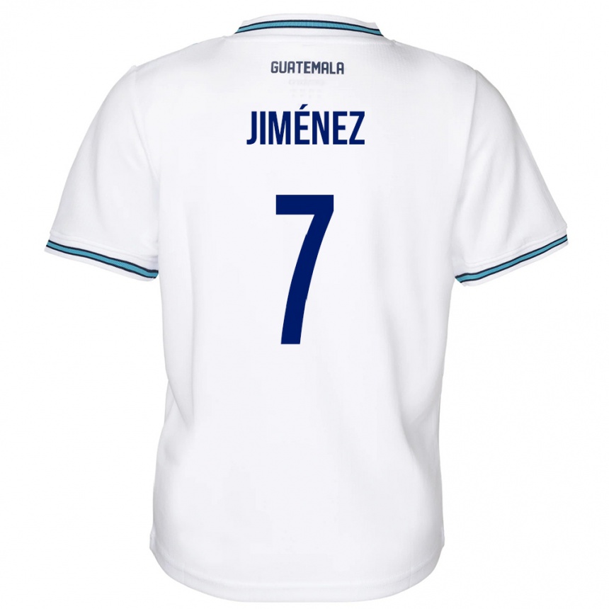Vyrai Gvatemala Cristian Jiménez #7 Baltas Namų Marškinėliai 24-26 T-Shirt
