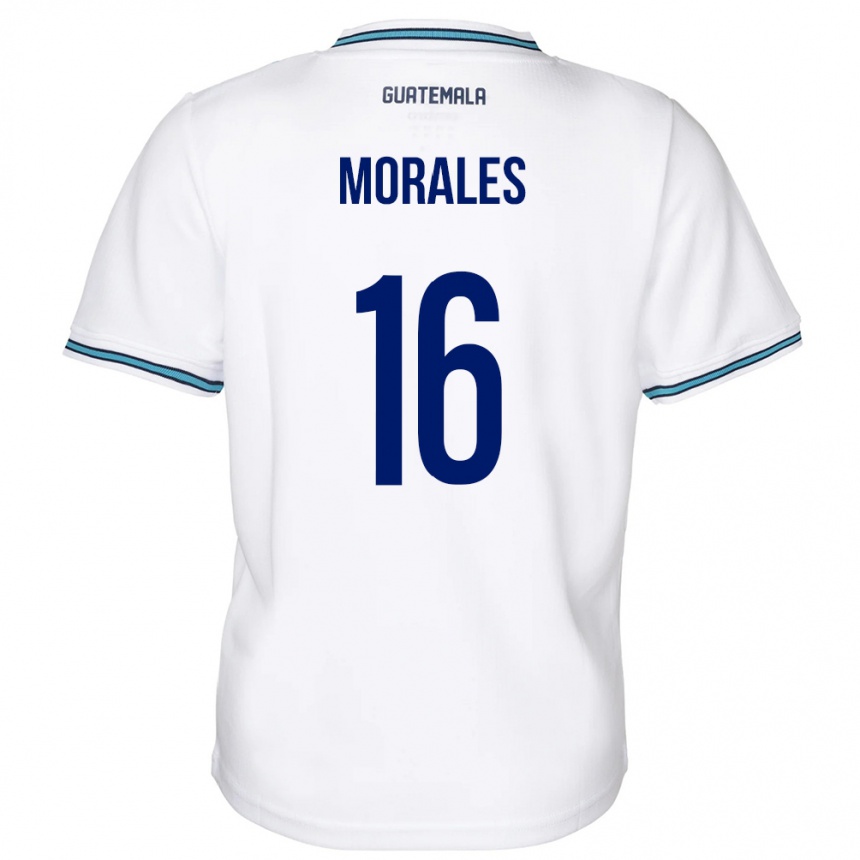 Vyrai Gvatemala José Morales #16 Baltas Namų Marškinėliai 24-26 T-Shirt