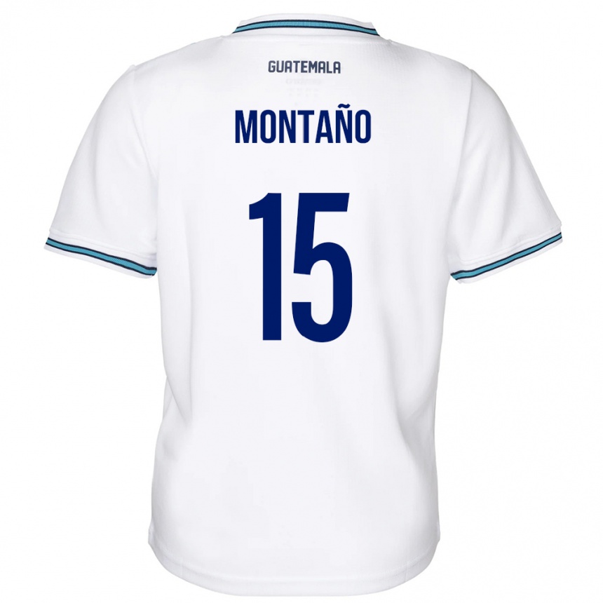 Vyrai Gvatemala Figo Montaño #15 Baltas Namų Marškinėliai 24-26 T-Shirt