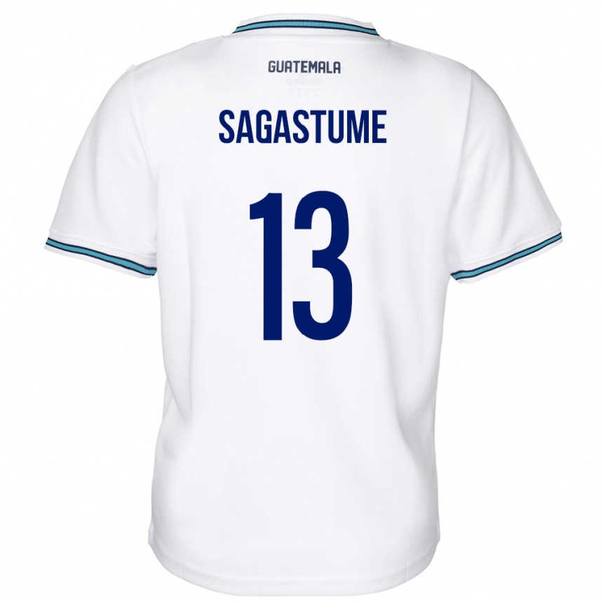 Vyrai Gvatemala Selvin Sagastume #13 Baltas Namų Marškinėliai 24-26 T-Shirt