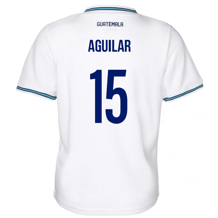 Vyrai Gvatemala Carlos Aguilar #15 Baltas Namų Marškinėliai 24-26 T-Shirt