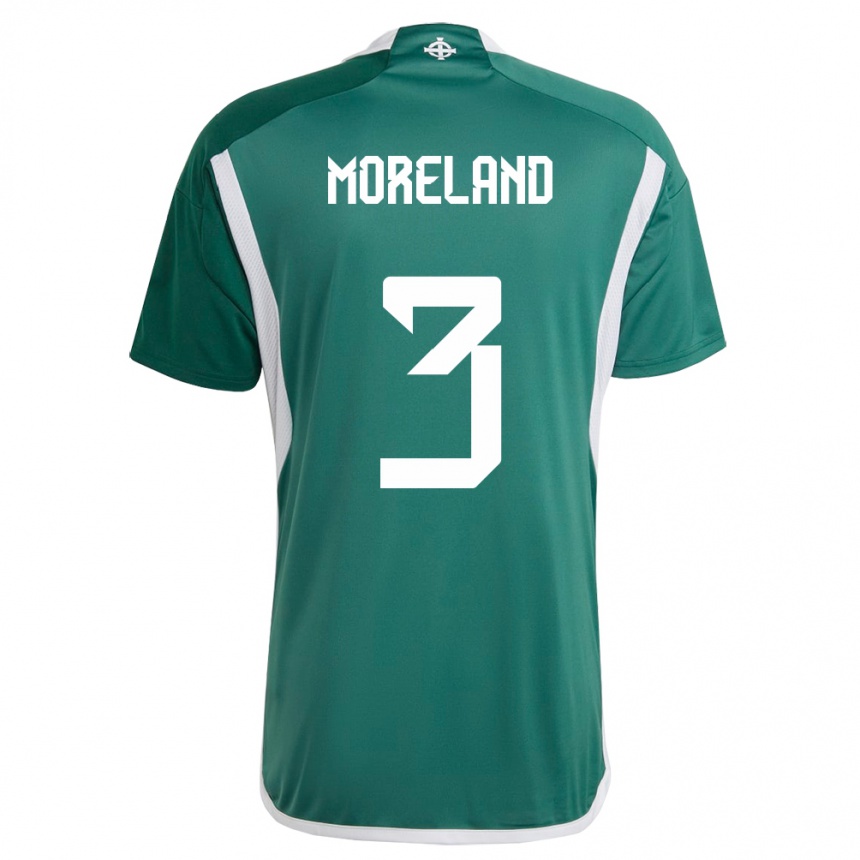 Vyrai Šiaurės Airija Calum Moreland #3 Žalias Namų Marškinėliai 24-26 T-Shirt