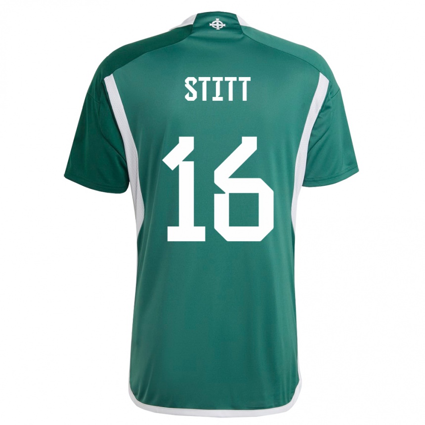 Vyrai Šiaurės Airija Dylan Stitt #16 Žalias Namų Marškinėliai 24-26 T-Shirt