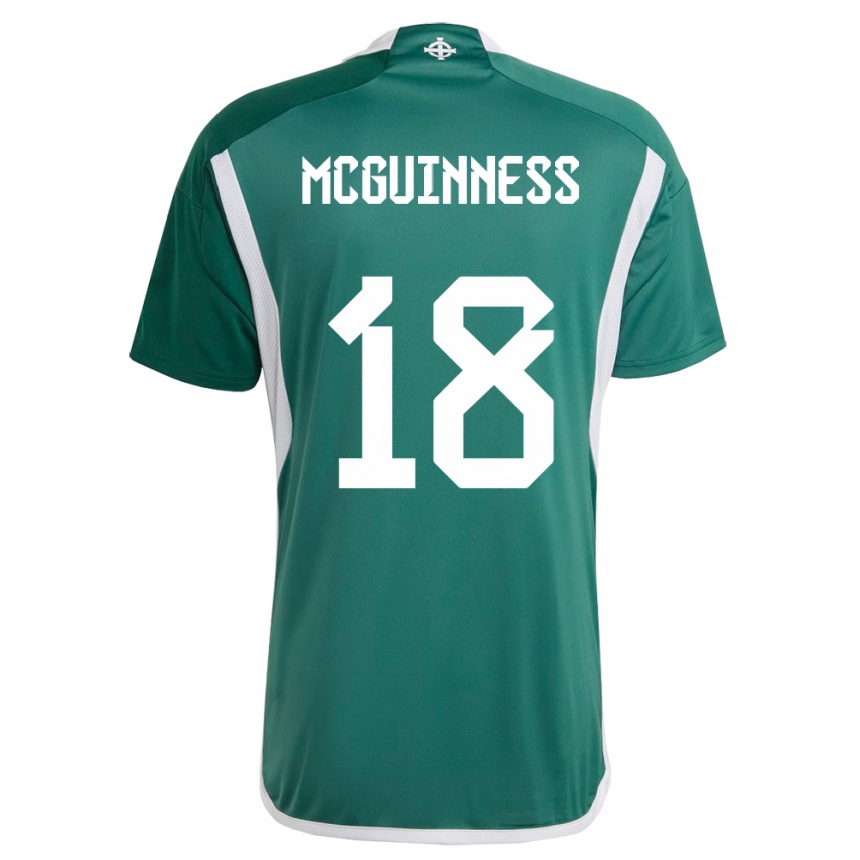 Vyrai Šiaurės Airija Caitlin Mcguinness #18 Žalias Namų Marškinėliai 24-26 T-Shirt