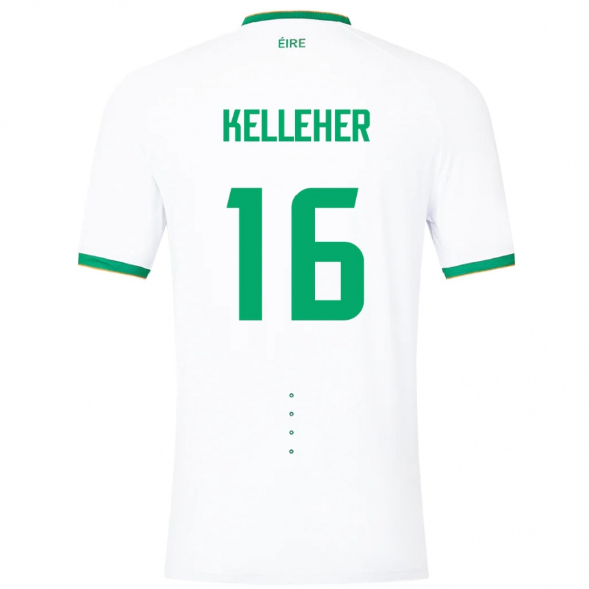 Vyrai Airijos Sala Caoimhín Kelleher #16 Baltas Išvykos Marškinėliai 24-26 T-Shirt