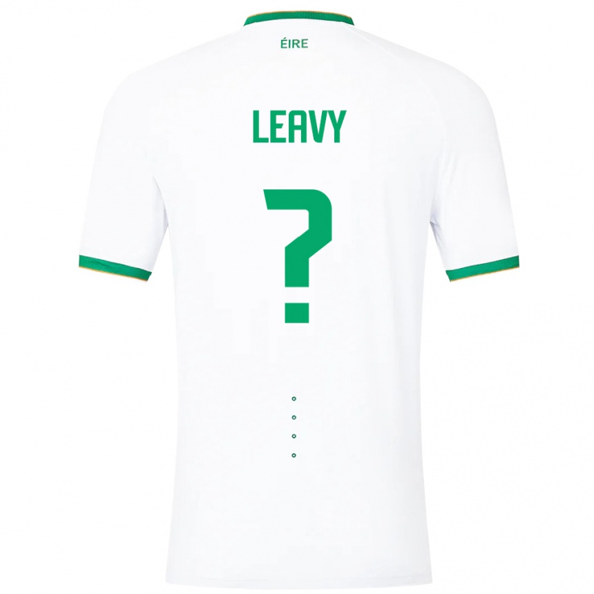 Vyrai Airijos Sala Kian Leavy #0 Baltas Išvykos Marškinėliai 24-26 T-Shirt