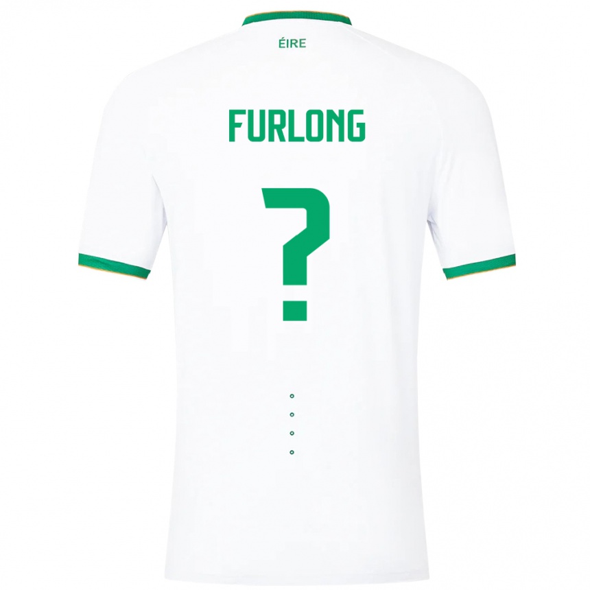 Vyrai Airijos Sala James Furlong #0 Baltas Išvykos Marškinėliai 24-26 T-Shirt