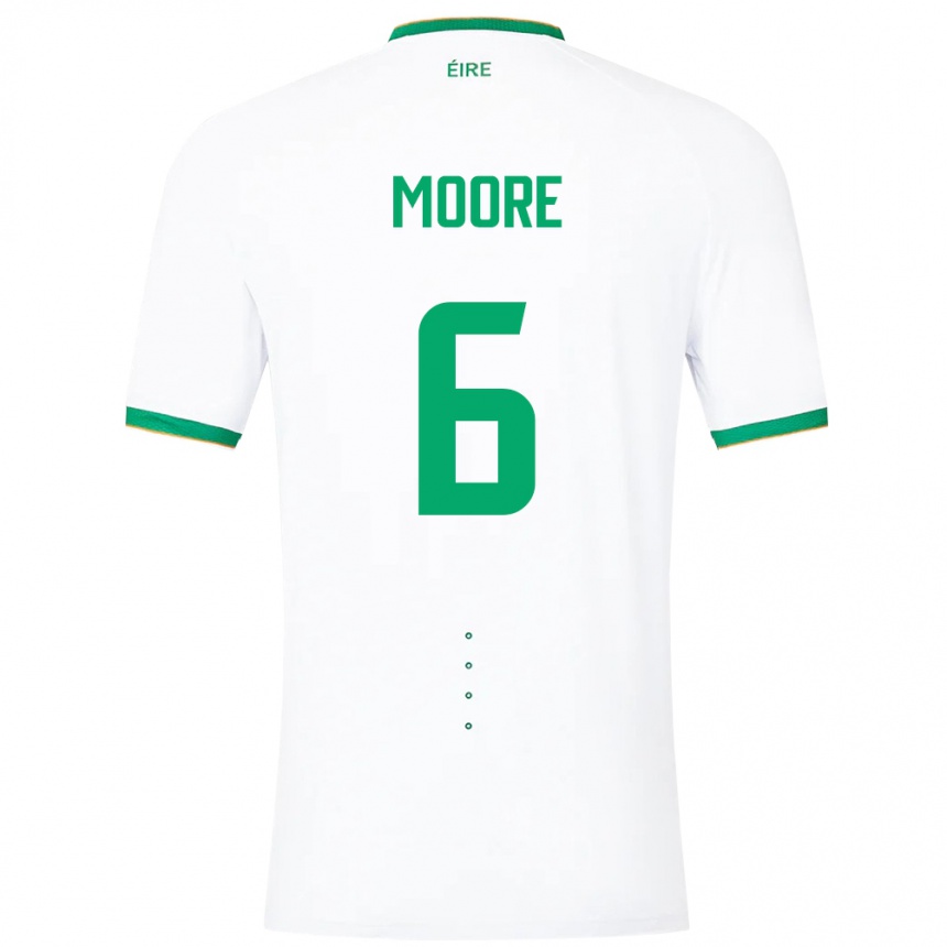 Vyrai Airijos Sala Matthew Moore #6 Baltas Išvykos Marškinėliai 24-26 T-Shirt