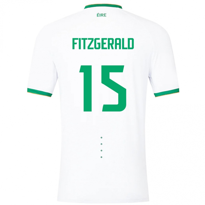 Vyrai Airijos Sala Kyle Fitzgerald #15 Baltas Išvykos Marškinėliai 24-26 T-Shirt