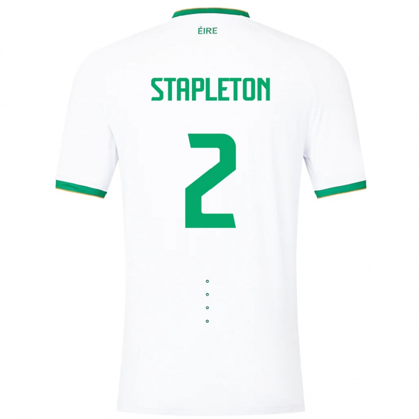 Vyrai Airijos Sala Jessie Stapleton #2 Baltas Išvykos Marškinėliai 24-26 T-Shirt