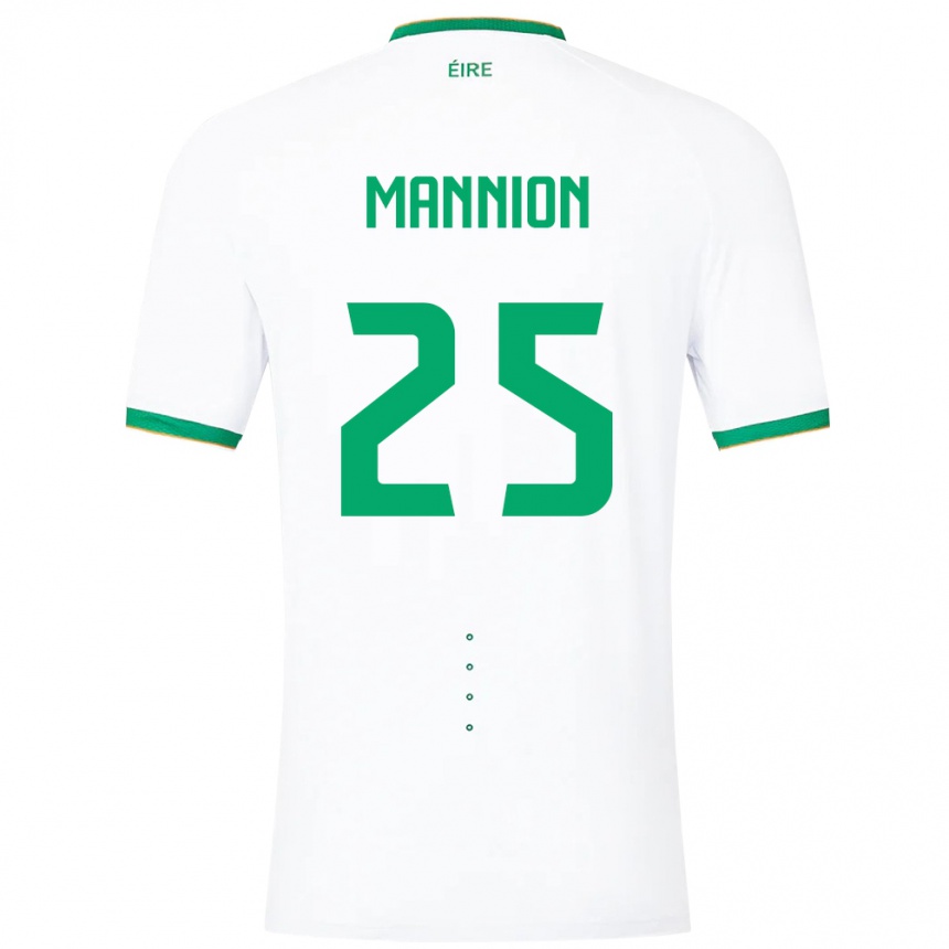 Vyrai Airijos Sala Aoife Mannion #25 Baltas Išvykos Marškinėliai 24-26 T-Shirt