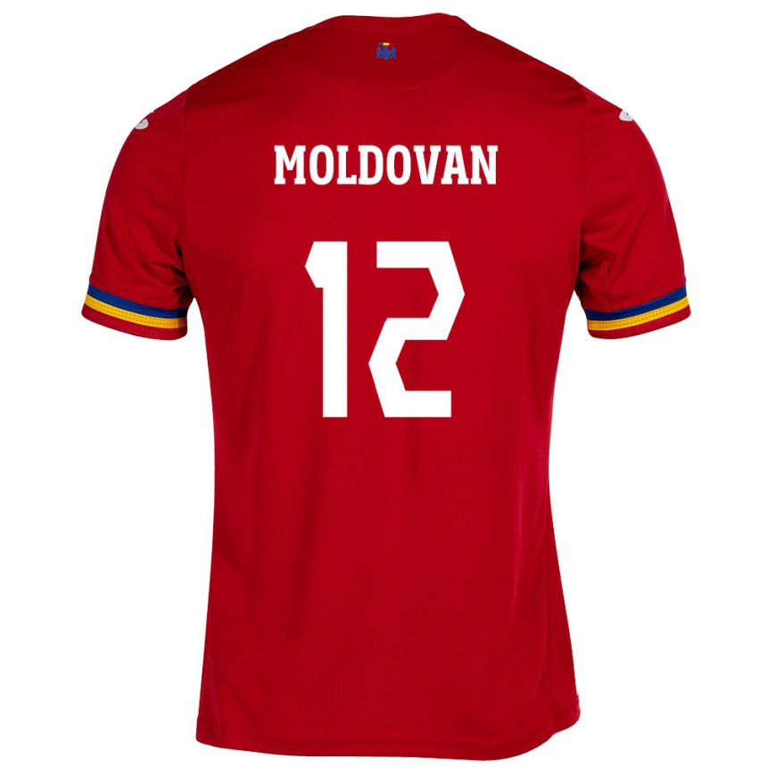Vyrai Rumunija Horaţiu Moldovan #12 Raudona Išvykos Marškinėliai 24-26 T-Shirt