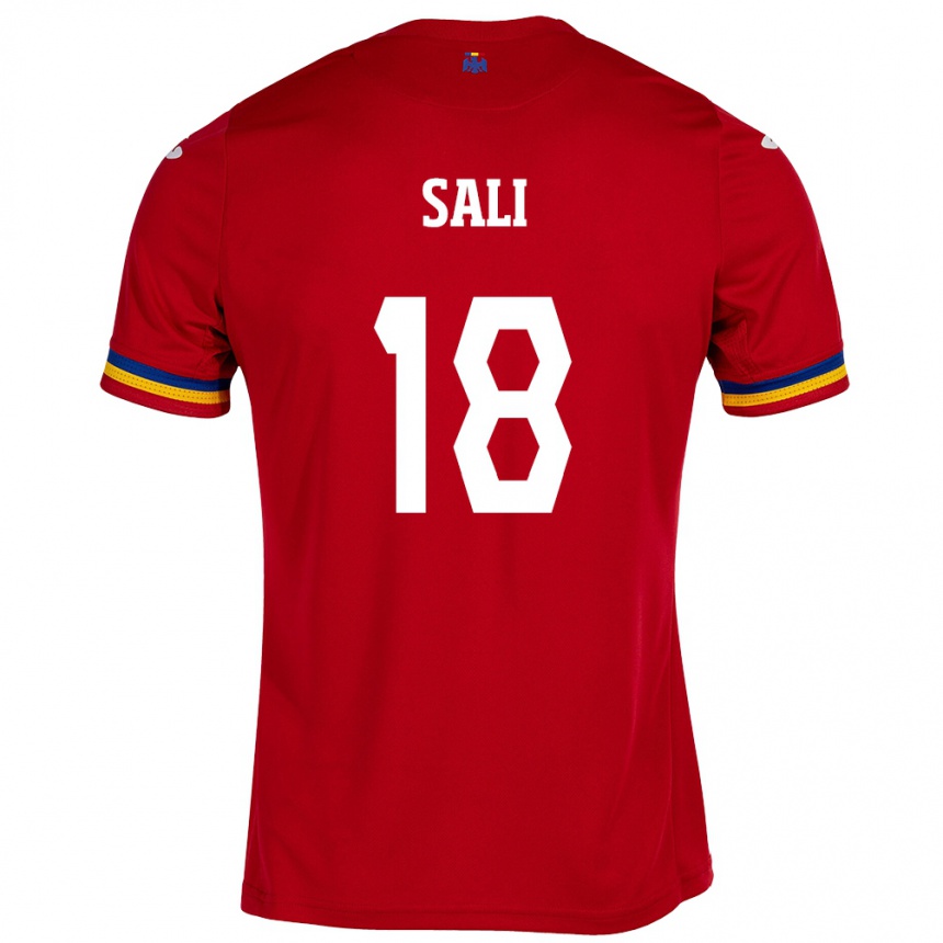 Vyrai Rumunija Enes Sali #18 Raudona Išvykos Marškinėliai 24-26 T-Shirt