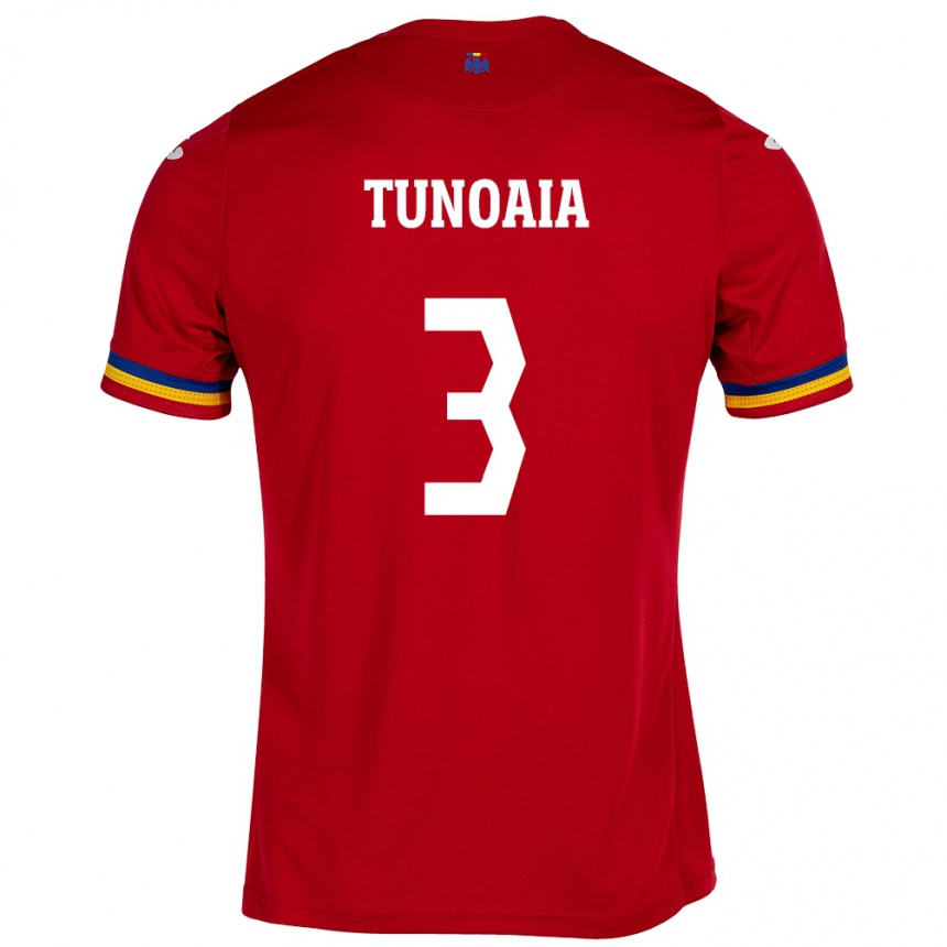 Vyrai Rumunija Alexandra Tunoaia #3 Raudona Išvykos Marškinėliai 24-26 T-Shirt