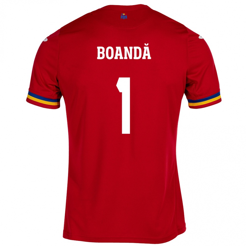 Vyrai Rumunija Lavinia Boandă #1 Raudona Išvykos Marškinėliai 24-26 T-Shirt